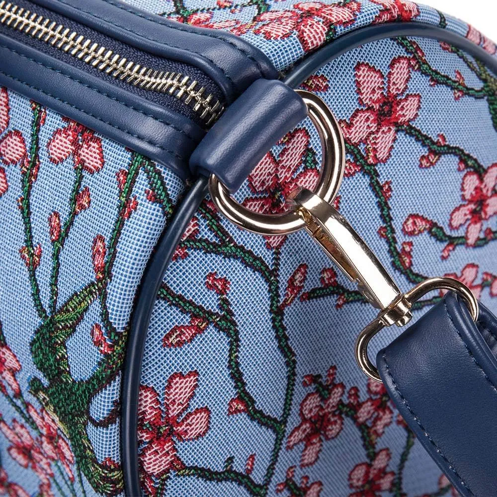 Signare Tapestry Duffle Bag Overnight Bags Weekend Bag for Women with Blossom and Swallow Design (TRAV-BLOS)