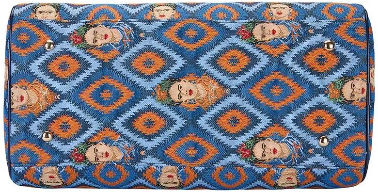 Signare Tapestry Duffle Bag Overnight Bags Weekend Bag for Women with Mexican Folk Art Designs (TRAV-FKICON)