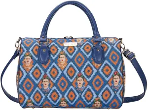 Signare Tapestry Duffle Bag Overnight Bags Weekend Bag for Women with Mexican Folk Art Designs (TRAV-FKICON)