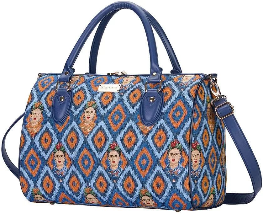 Signare Tapestry Duffle Bag Overnight Bags Weekend Bag for Women with Mexican Folk Art Designs (TRAV-FKICON)