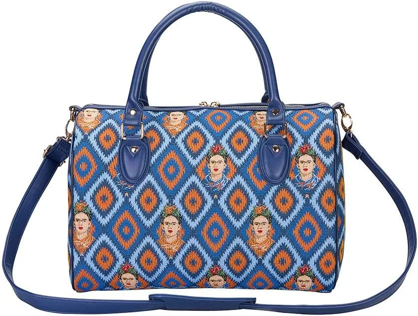 Signare Tapestry Duffle Bag Overnight Bags Weekend Bag for Women with Mexican Folk Art Designs (TRAV-FKICON)
