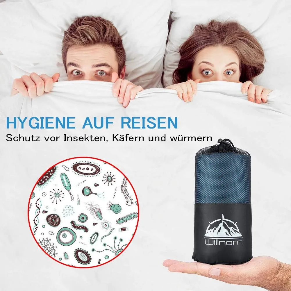 Sleeping Bag Liner,Travel Sheets & Adult Sleep Sack & Self Tan Sleep Sack for Backpacking,Hotel, Hostels, Lightweight Single Camping Sleep Pod