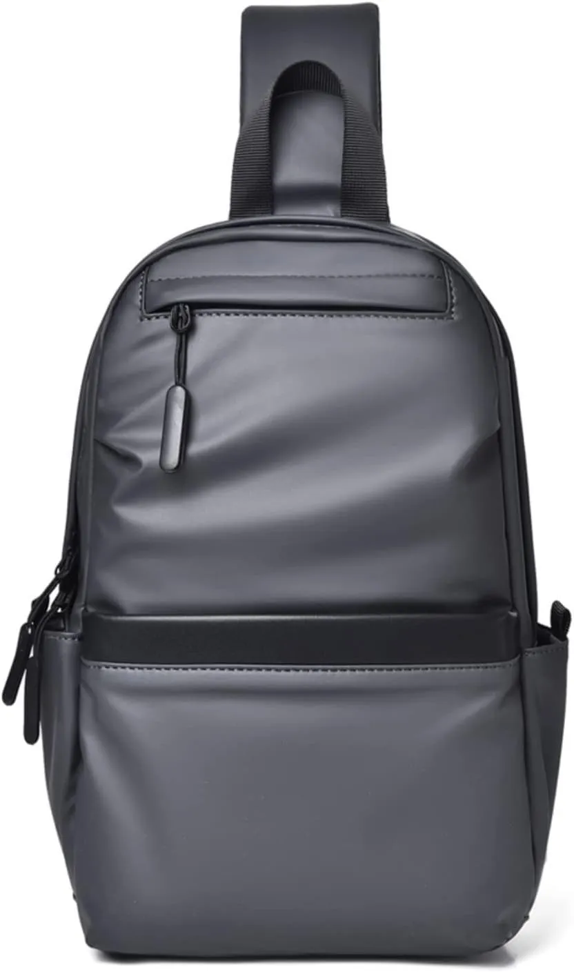 Sling Bag,Chest Bag Shoulder Backpack Waterproof Crossbody Backpack Traveling Hiking Daypack(Gray)
