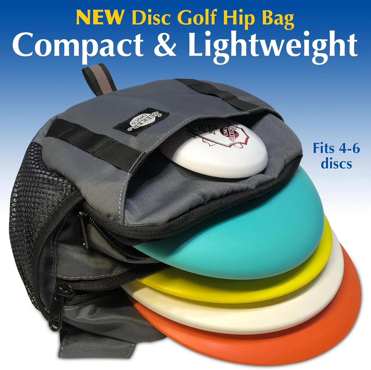Small Disc Golf Bag - Comfortable and Convenient for Playing a Quick Nine, Easily Holds 4 Discs, Fits Your Phone and Wallet. Perfect Disc Golf Bag for Playing Light.
