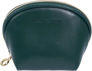 Small Makeup Bag - Mini Leather Travel Makeup Bag Small Cosmetic Bag for Purse
