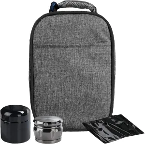 Smell Proof Stash Box for Herbs and Spices - Smell Proof Bag with Grinder, Bags and Container - Take Your Stash With You - Odor Proof Container for Food - Smellproof Lockbox for Discreet Carrying
