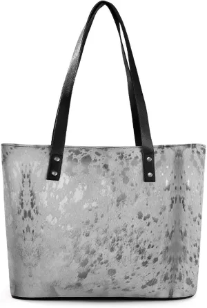 Snowflake Winter Wonderland Leather Handbag Smooth Wrinkle Resistant Lightweight And Convenient
