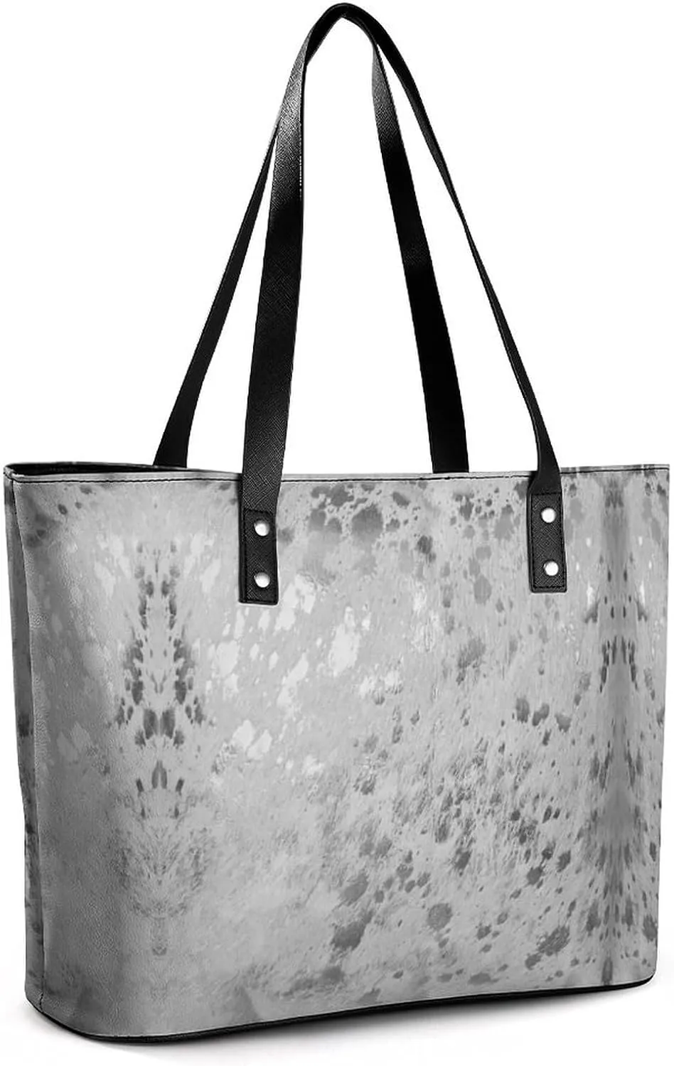 Snowflake Winter Wonderland Leather Handbag Smooth Wrinkle Resistant Lightweight And Convenient