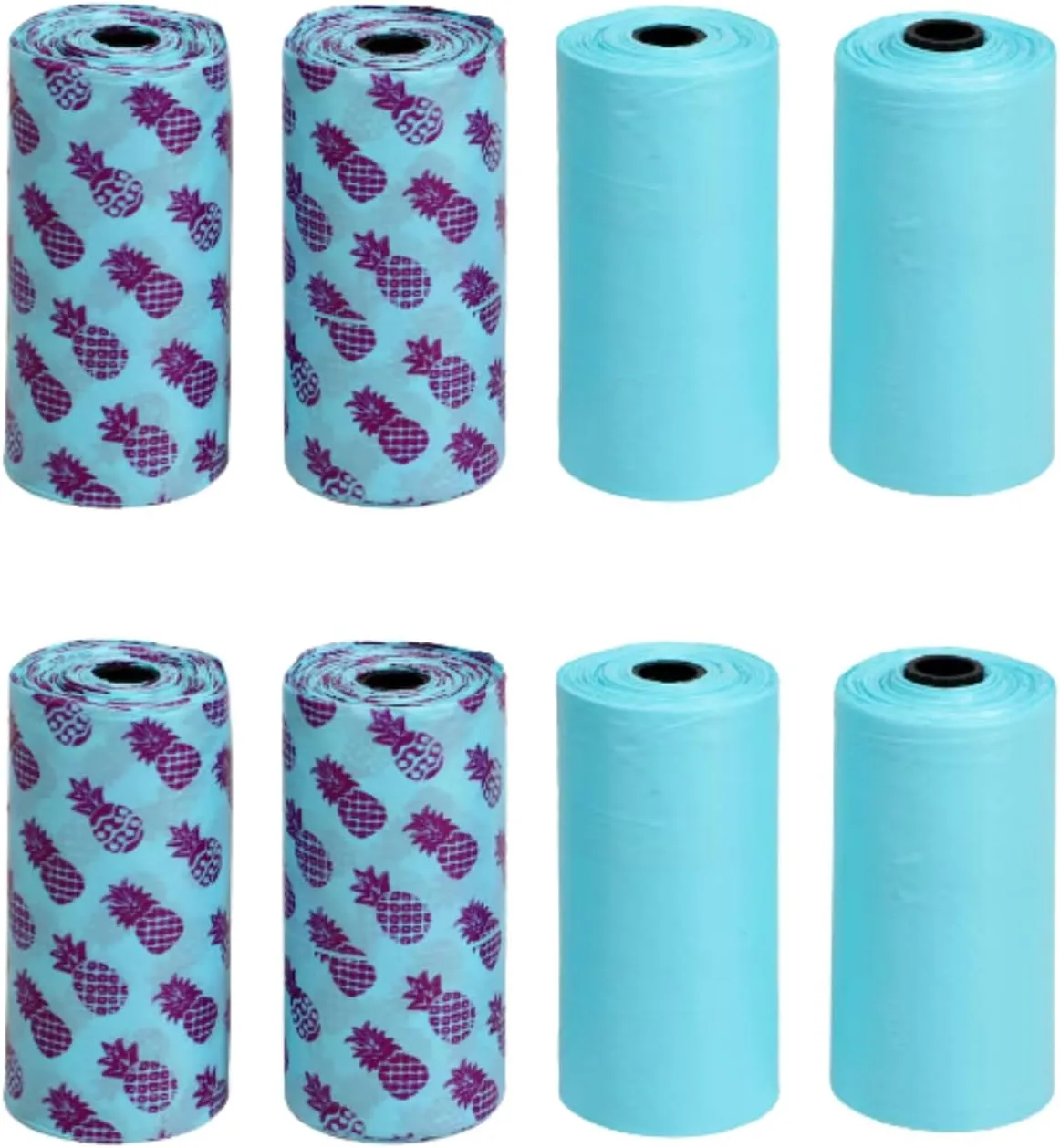 SOL MAR Kennel Club Colorful Dog Waste Bags - Assorted Designs, Easy to Carry, 4-Roll 2 Pack Convenient Quick Pick Up Bonus Item Heiedse