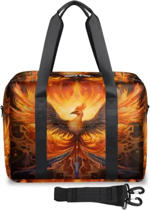 Solar Phoenix Radiant Plumage Womens Travel Bags, Weekender Carry on for Women, Sports Gym Bag, Workout Duffel bag, Overnight Shoulder Bag
