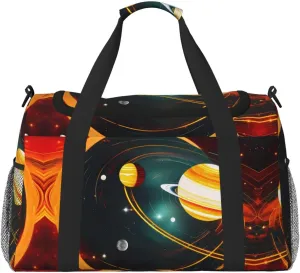 Solar System Jupiter Saturn Weekender Bags, Personal Item Travel Bag For Cruise Ship Trips, Essential For Packing Light
