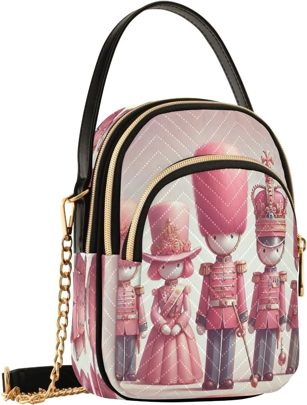 Soldier Rose Red Crossbody Bags for Women Shouler Handbags Travel Sling Bag Fanny Pack Phone Purse with Strap
