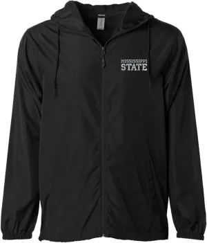 Sorority Letters Shop Mississippi State University Lightweight Windbreaker Jacket embroidered with MISSISSIPPI STATE
