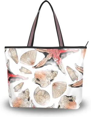 Spacious Ladies Work Bag Organizer Zippered Tote Water-Resistant Shoulder Handbag for Office & Travel