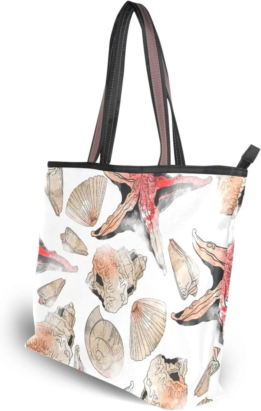 Spacious Ladies Work Bag Organizer Zippered Tote Water-Resistant Shoulder Handbag for Office & Travel