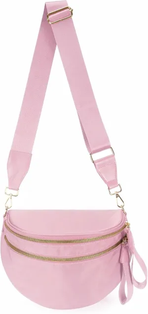 Spacious Nylon Crossbody Bag Bum Bag Handbags Wallets Purses Trendy Shoulder Bag for Women