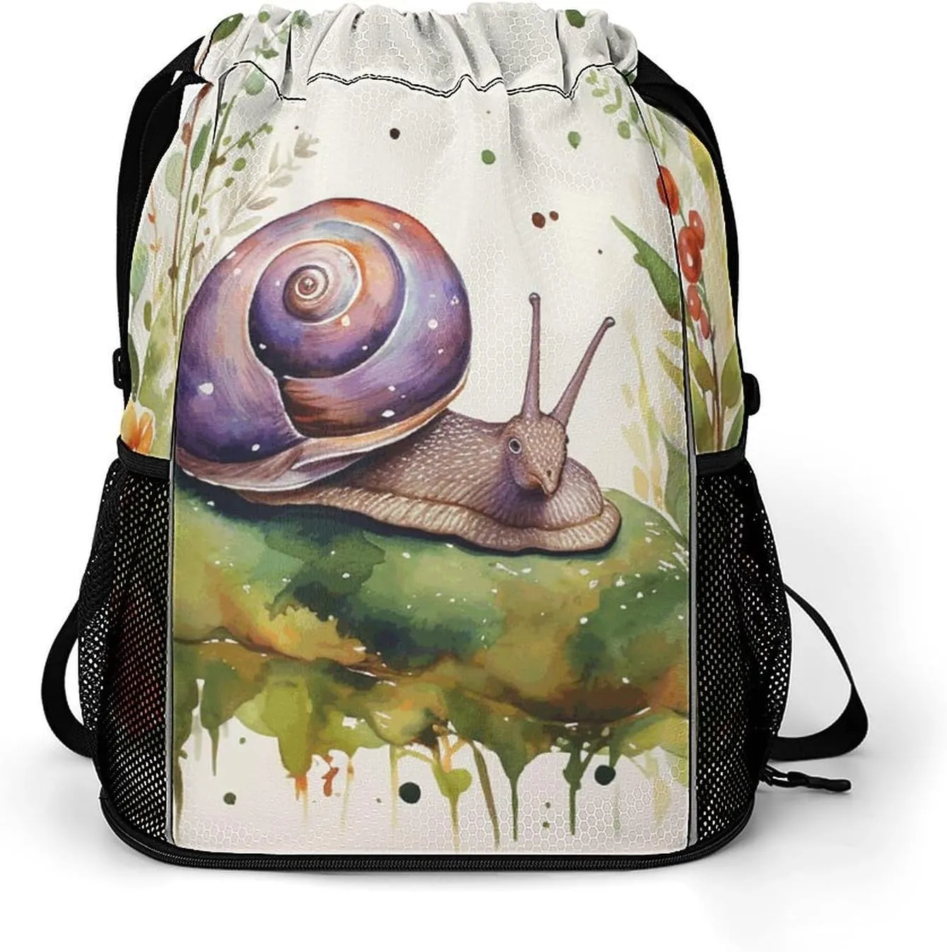 Sports Belt Pocket (dry And Wet Separation), Lovely Snail Print Gym Bag Durable And Convenient for Travel,gym,work, 45.5x41.5x36cm