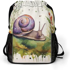 Sports Belt Pocket (dry And Wet Separation), Lovely Snail Print Gym Bag Durable And Convenient for Travel,gym,work, 45.5x41.5x36cm