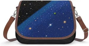 Star Universe Astronomy Laptop Tote Bag Leather Computer Bags Lined Shoulder Purse Purses And Handbags Business Office Work Bag Top Handle Handbag for Women