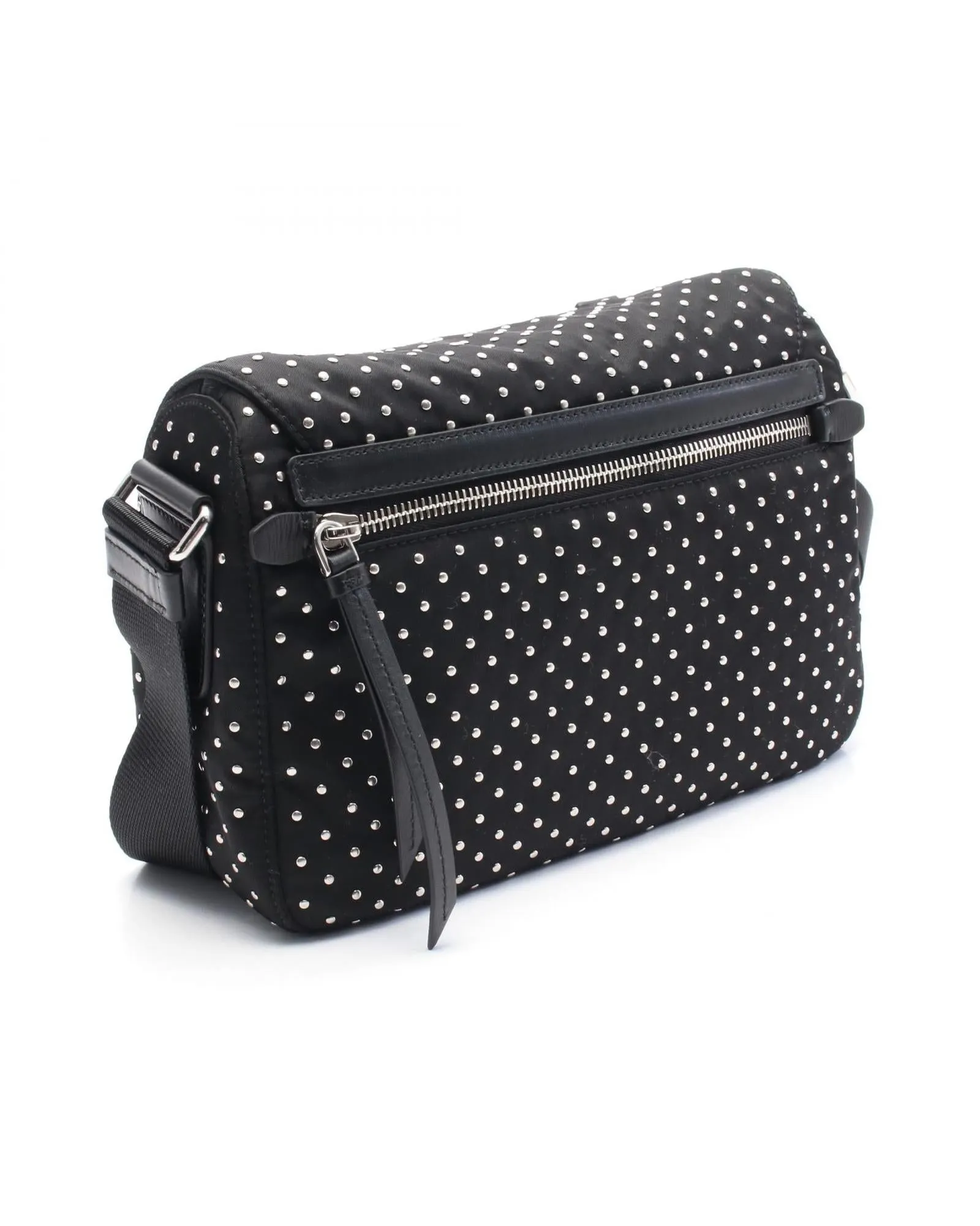 Studded Nylon Crossbody Bag