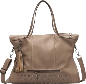 Studded Purse Y2k Satchel Women Vintage Leather Tote Bags Large Crossbody Bag