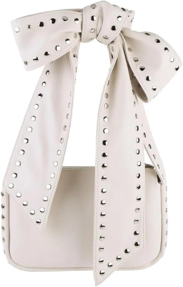 Studded Purse,Y2K Shoulder Bag for Women Bow Knot Crossbody Bags Trendy Clutch Purse Hobo Handbag 2025