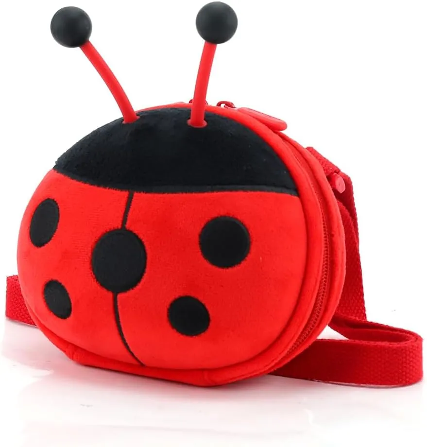 Supercute 3D Cartoon Kids Girls Ladybug Purse for Toddler Kids Crossbody Bags, Red, 6.35.53.9inch
