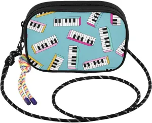 susiyo Piano Keys Pattern Crossbody Sling Bag with Adjustable Strap Small Crossbody Handbags Phone Purse for Women Men Girls Travel