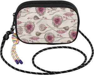susiyo Sketch Of A Rose Flower Crossbody Sling Bag with Adjustable Strap Small Crossbody Handbags Phone Purse for Women Men Girls Travel