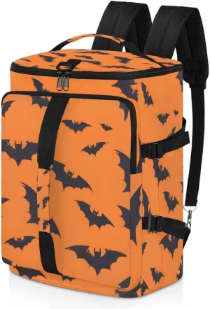 Tactical Sports Duffle Bag for Travel Waterproof Gym Bag with Shoe Compartment 48L Carry On Luggage for Men & Women 3-in-1 Durable Travel Luggage Halloween Bats Animal