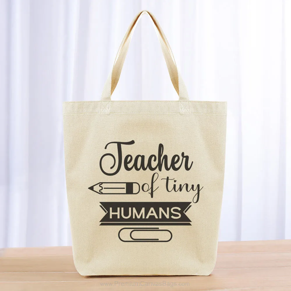 Teacher of Tiny Humans Tote Bag - black
