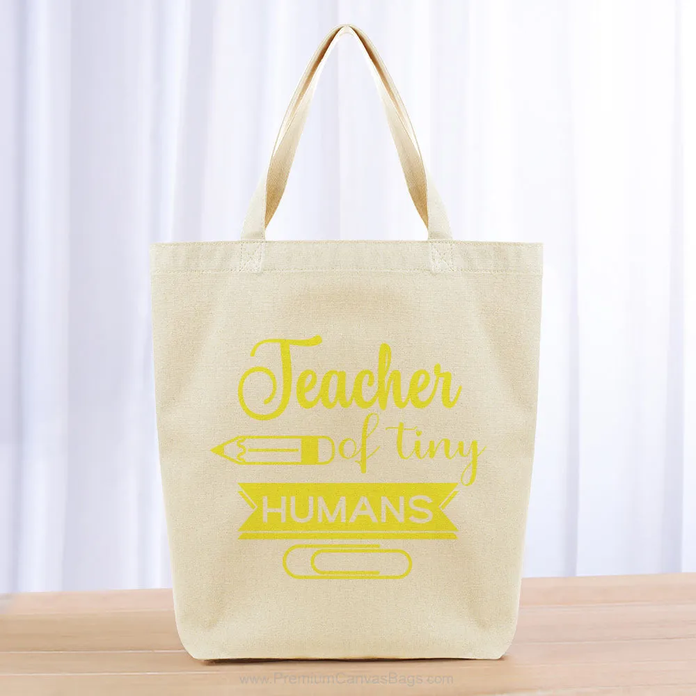 Teacher of Tiny Humans Tote Bag - yellow
