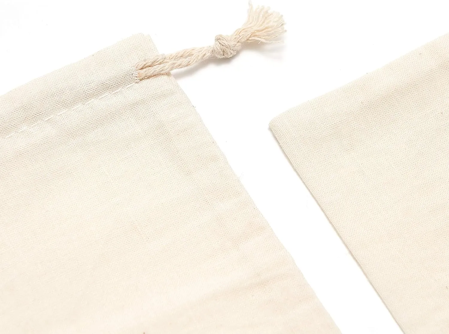 Tendwarm 20 Pieces 5x7 Inches Cotton Drawstring Bags Reusable Muslin Sachet Bag for Party Wedding Storage Home Supplies