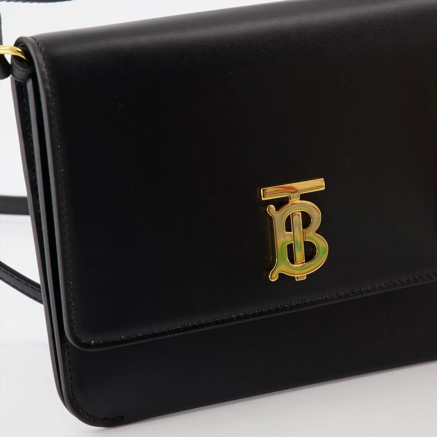 Textured Leather TB Bag