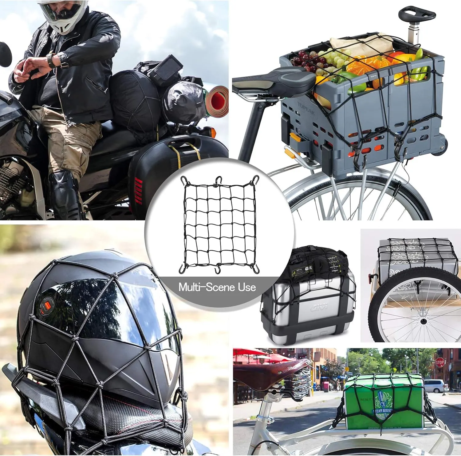 The Convenient and Functional Motorcycle Mesh Bags | Making Your Travel More Enjoyable！ (11.8 x11.8in) 2PCS