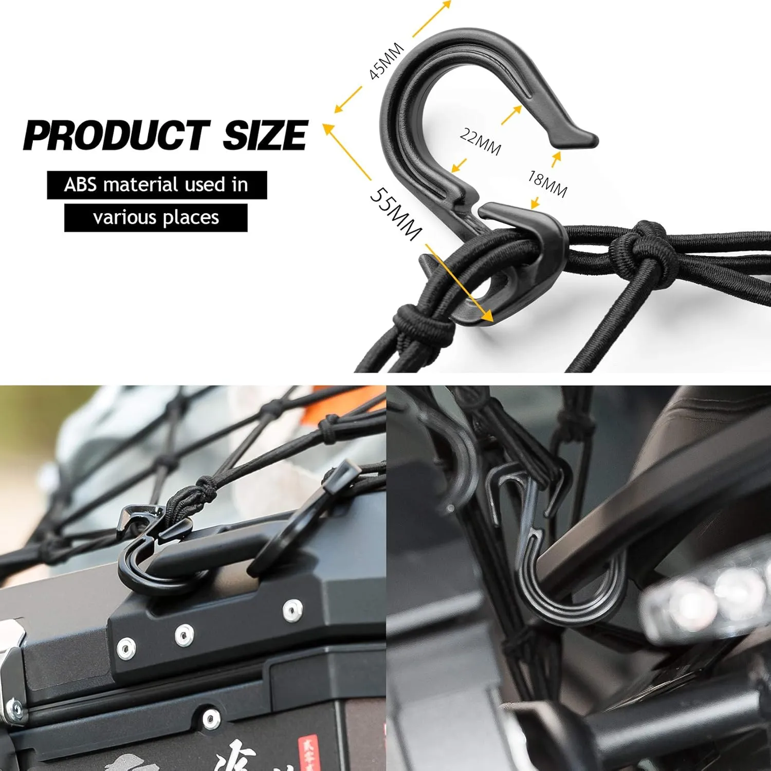 The Convenient and Functional Motorcycle Mesh Bags | Making Your Travel More Enjoyable！ (11.8 x11.8in) 2PCS