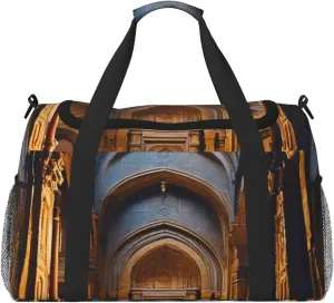 the mumbai filmcity tours Print Travel Duffel Bag for Men & Women, Foldable Travel Bags and Spacious Weekender Tote Bag for Storage Toiletry Luggage Personal Item