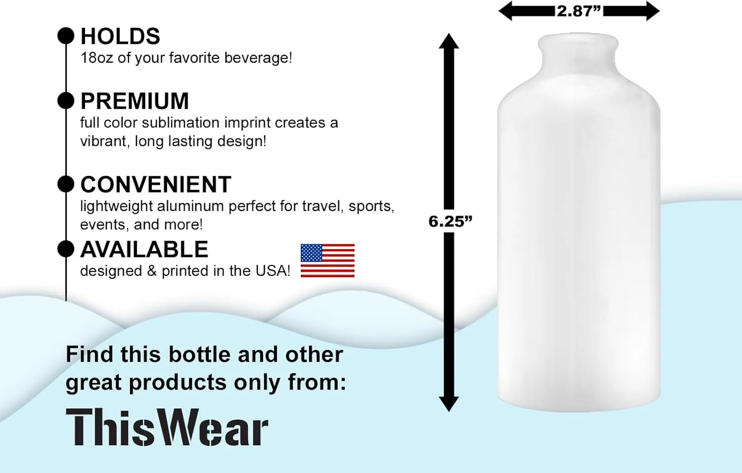 ThisWear 50th Birthday Gifts For Women Happy 50th Birthday Legend 18oz Aluminum Water Bottle with Carabiner Clip & Sport Top