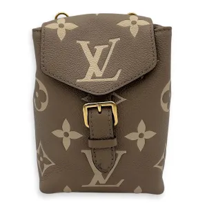 Tiny Backpack Brown in Monogram Empreinte Leather, Gold hardware