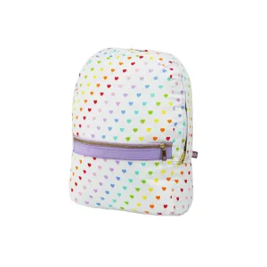 Tiny Hearts Seersucker Small Backpack