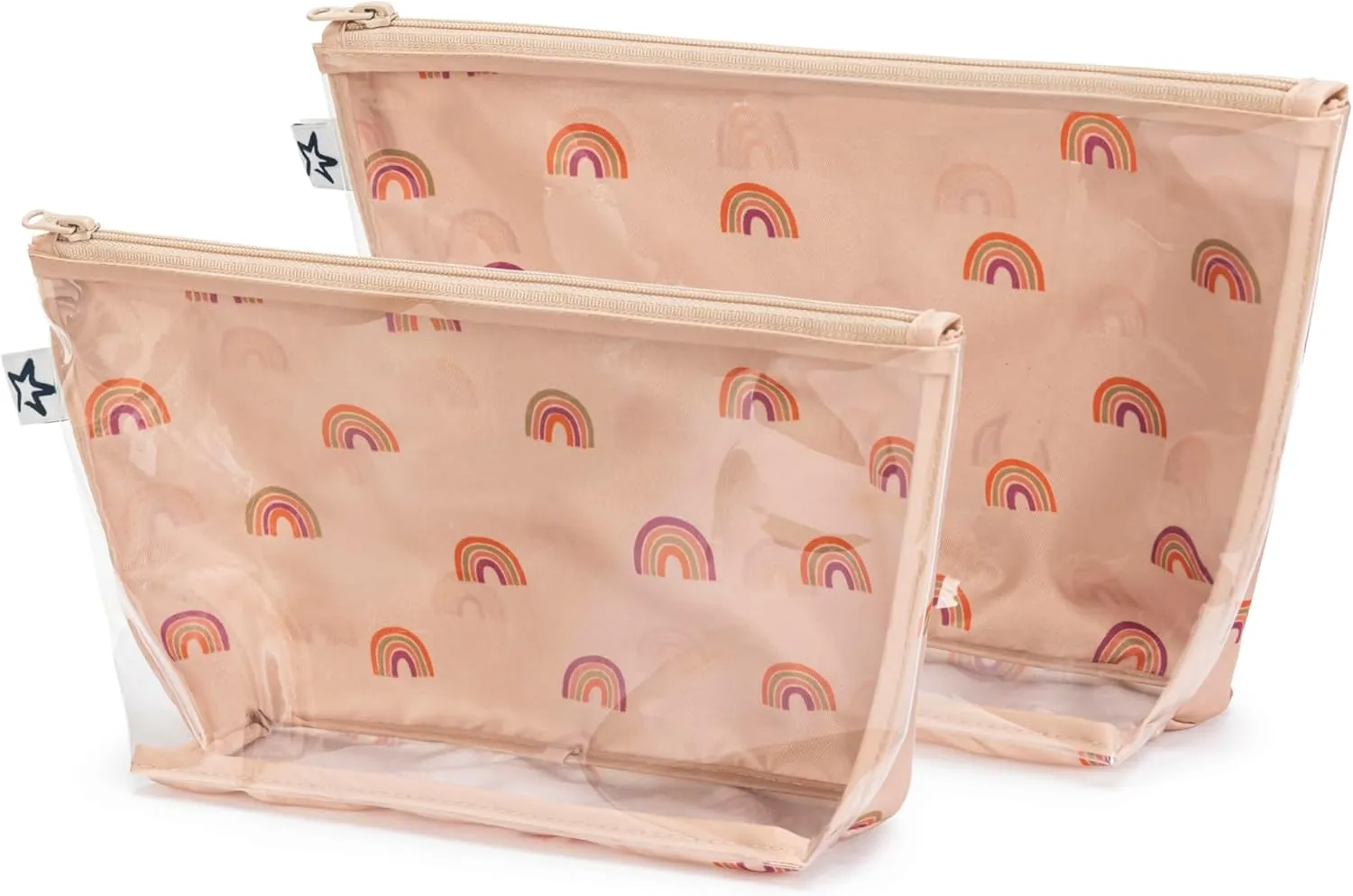 Tiny Twinkle Mess-proof Travel Bags, Airline Compliant, Zipper Closure, Clear Front Pouch, Diaper Bag Packing, Toiletry or Cosmetics Organizer