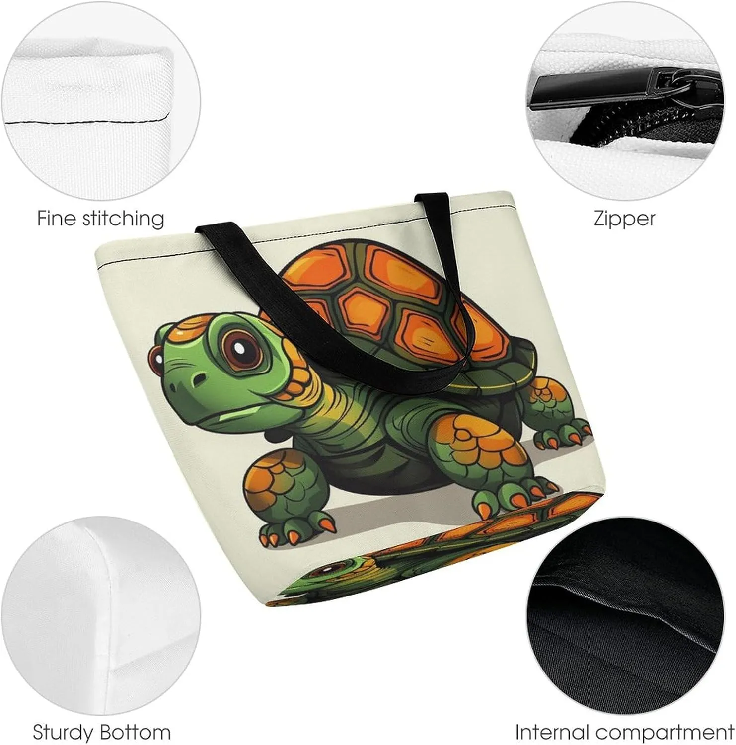 Tote Bag for Women Grocery Bag Cartoon Ladybug Foldable Shopping Bags Reusable Large Tote Bag