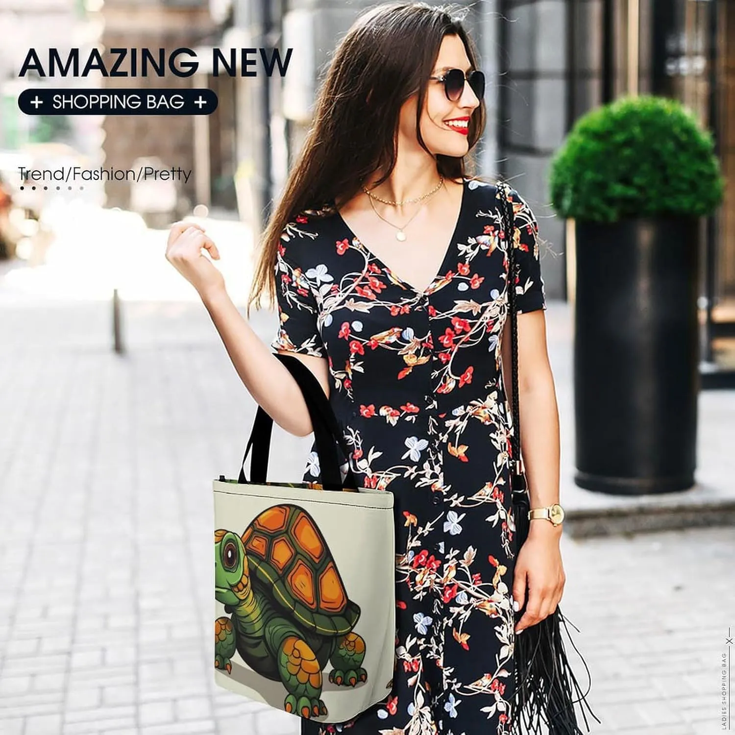 Tote Bag for Women Grocery Bag Cartoon Ladybug Foldable Shopping Bags Reusable Large Tote Bag