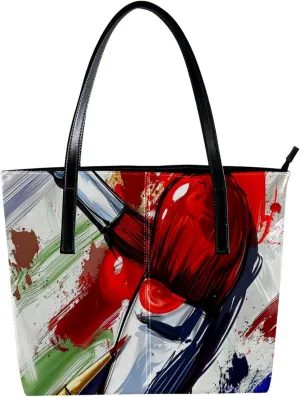 Tote Bags, Large Tote Bags for Women, Tote Bag with Zipper, Color Pigment Painting, Tote Bag for Work