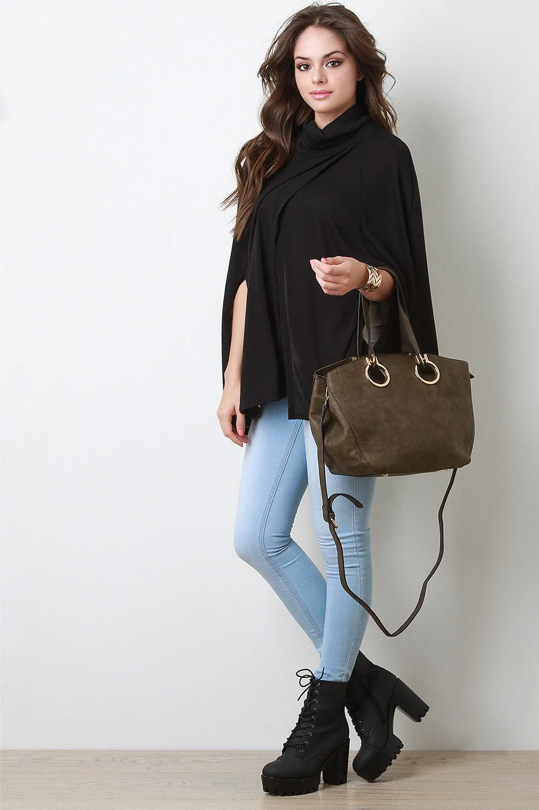 Tote Convenient Dependable Grommet Vegan Bag Leather