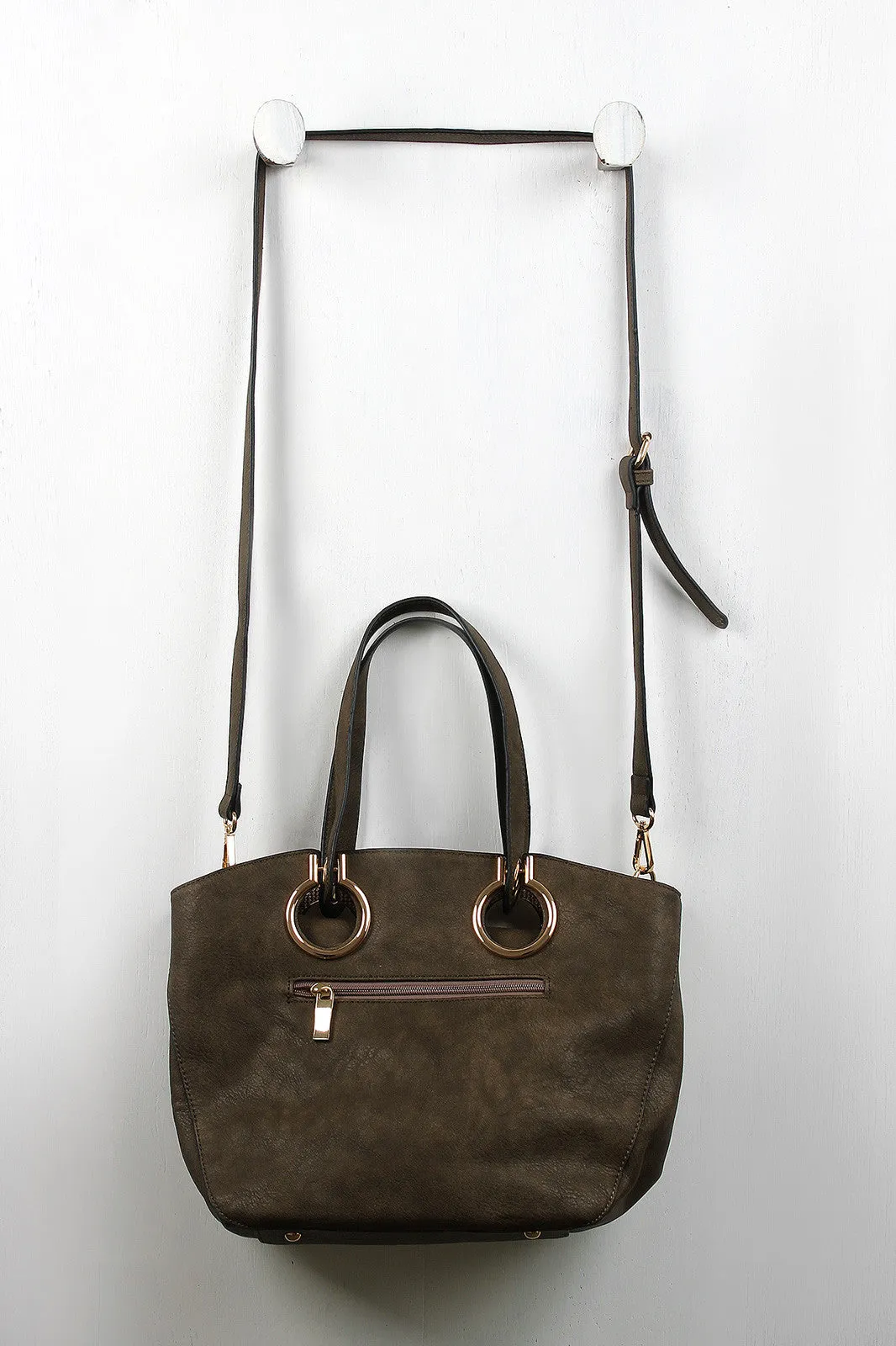 Tote Convenient Dependable Grommet Vegan Bag Leather