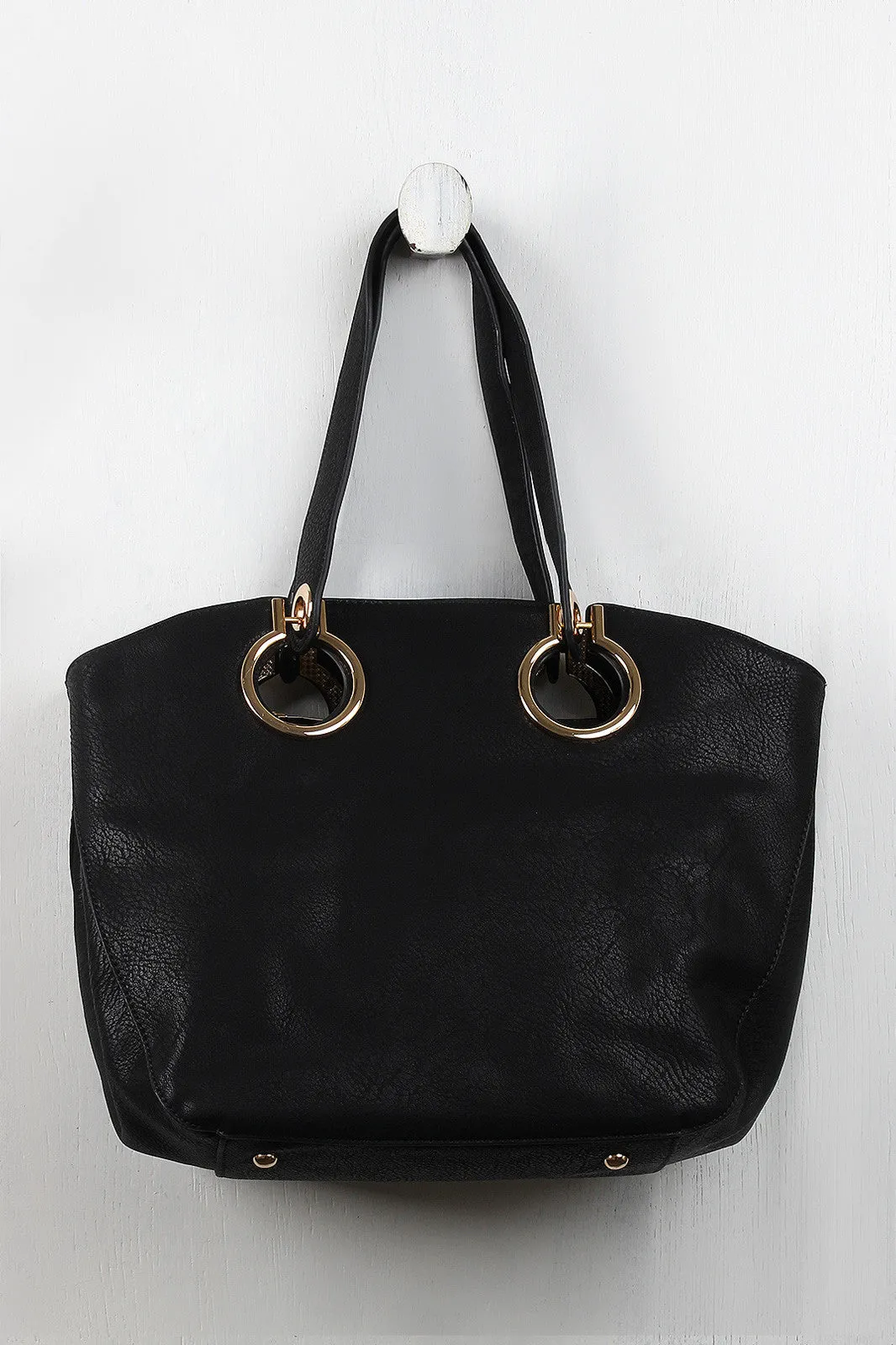 Tote Convenient Dependable Grommet Vegan Bag Leather