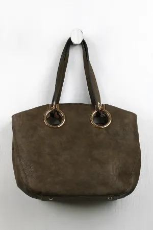 Tote Convenient Dependable Grommet Vegan Bag Leather