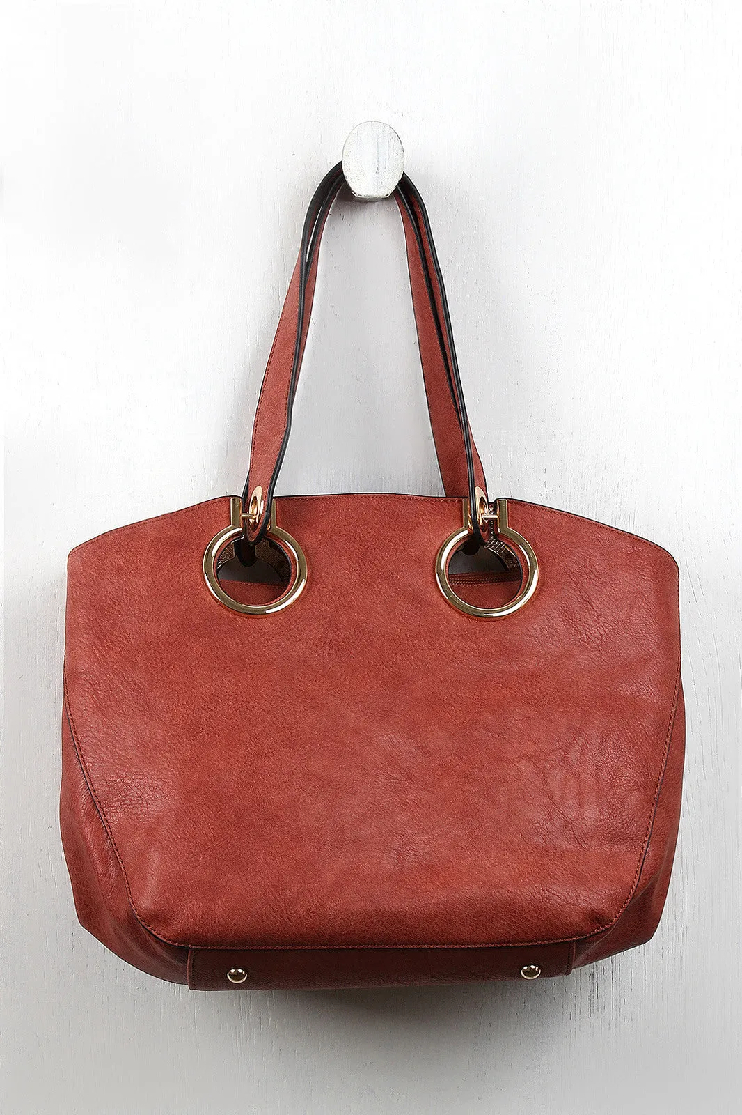 Tote Convenient Dependable Grommet Vegan Bag Leather