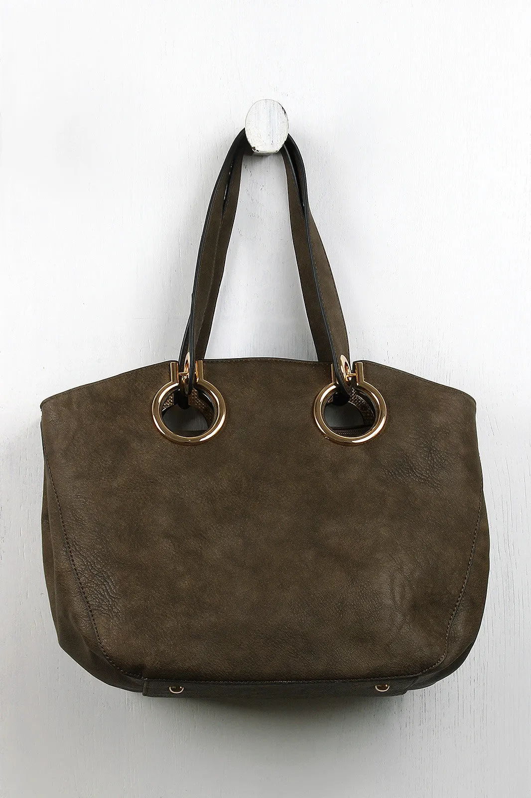 Tote Convenient Dependable Grommet Vegan Bag Leather